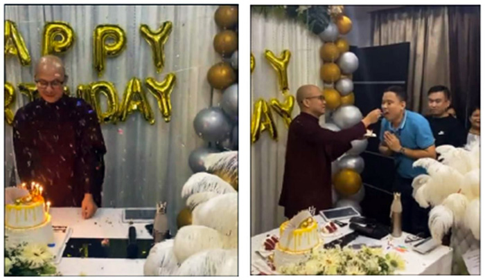 พม่าจับสึกพระชื่อดังในมัณฑะเลย์ ไลฟ์ FB จัดฉลอง-ตัดเค้กวันเกิด