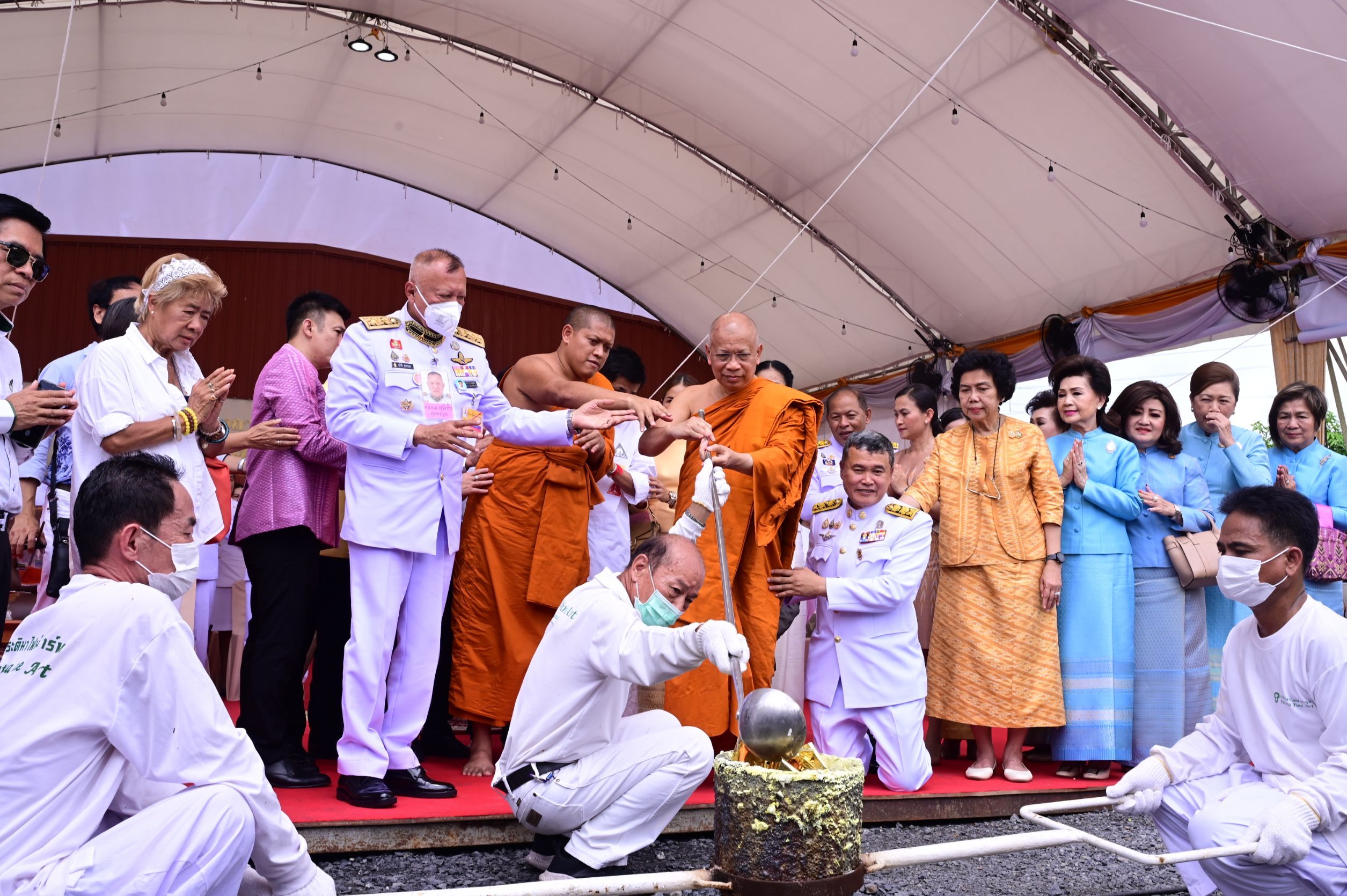 “สมเด็จชิน-ปลัดเก่ง” ร่วมเททองหล่อพระประธานอุโบสถวัดบางหลวงหัวป่า สาขาวัดระฆังโฆสิตาราม