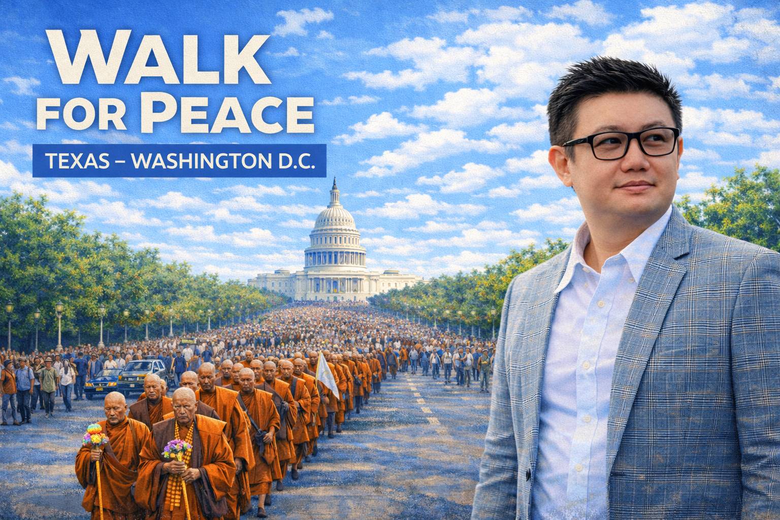 “ณพลเดช” ชี้ Walk for Peace 3,700 กม. พลังพุทธฐานราก สร้าง “ทุนศีลธรรม” ต่อรองการเมืองวีซ่าไทย–สหรัฐฯ